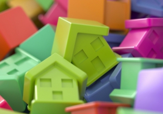 multi coloured houses