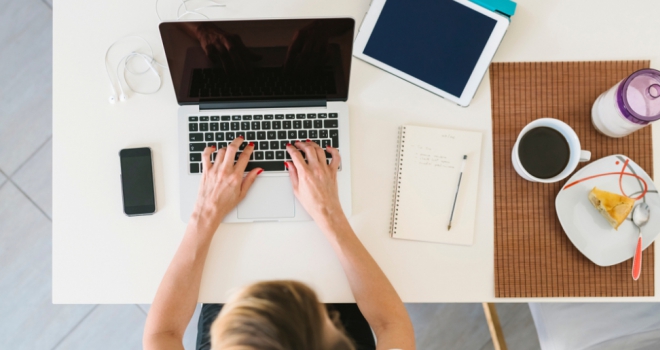 Property investor platform using intelligent data launches work from home office busy laptop computer tech apply search