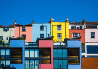 Rents have surged in some areas by over 40% during the last five years colourful houses bristol