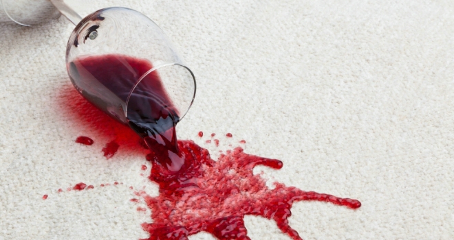 Friday 13th – unlucky for some landlords? red wine spill
