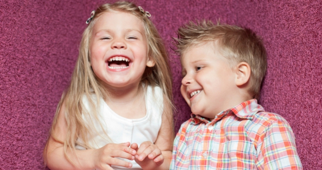 kids laughing