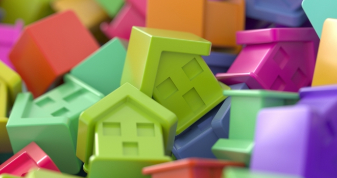 multi coloured houses