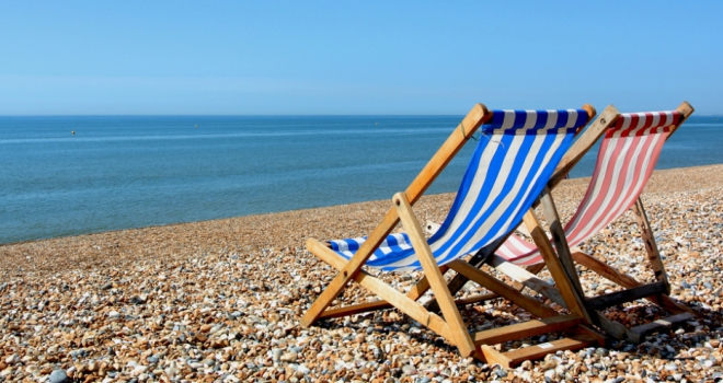 summer beach deckchair 