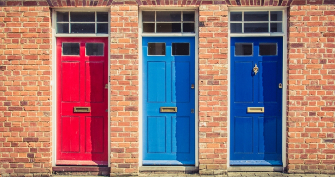 House prices keep climbing amid May's high demand: Nationwide three doors houses